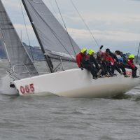 Boats that didn't quit were rewarded with nice (if slighlty wet) sailing.