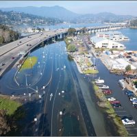 The Rt 1 Mill Valley exit in Marin was completely shut down on the calm early December king tides.