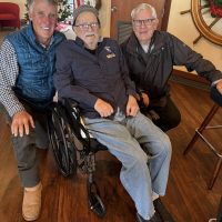 John Buestad, Jim Jessie and Mike Kelly at Oakland Yacht Club on December 17, 2025.