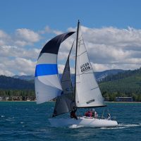 Though the spinnaker in this photos is in tact, that wasn't the case for every boat.