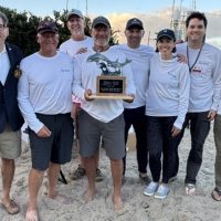 The 'Azure' team after winning CA Offshore Race Week.