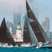 Fleets start the 117th Race to Mackinac presented by Wintrust with downtown Chicago as a spectacular backdrop!