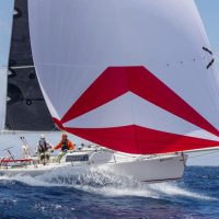 Buzz Blackett's all carbon Antrim 27 was the second boat across the finish line.