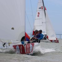 The StFYC barrels downwind.
