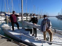 Andrew-Cal-Maritime-Student-Teaching-Amy-and-Bill-aboard-the-Andrews-21-Jim-Seals-on-Day-two-graduation-day-of-Basik-Keelboat-Sailing-2-ASA-101-©-Drew-Harper