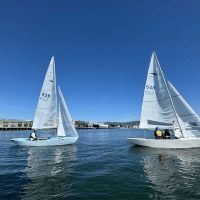 Mercuries racing in the Alameda Estuary.