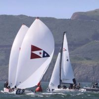 RS21s round the windward mark.