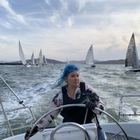 Rose-at-the-helm-during-Wed-night-beer-can-Duane-Brumm