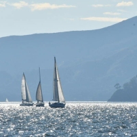 There were a good number of boats taking advantage of the Bay next door.  © John Arndt