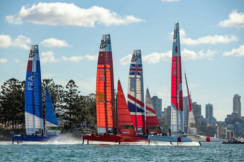 Foiling F50s in SailGP