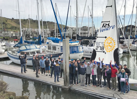 Group on the dock