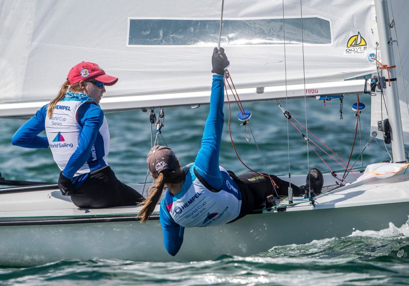 Cowles girls sailing the 470