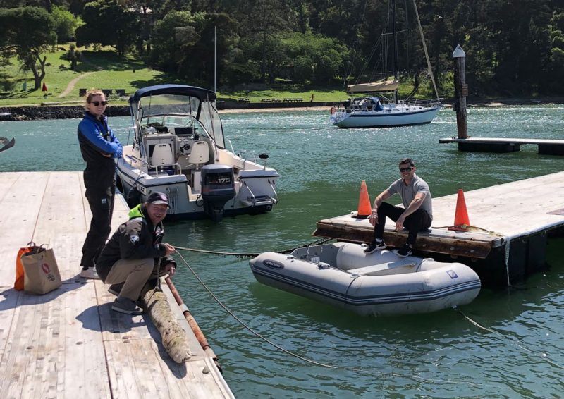 Inflatable dock ferry