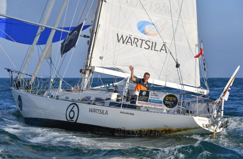 Asteria flying a spinnaker