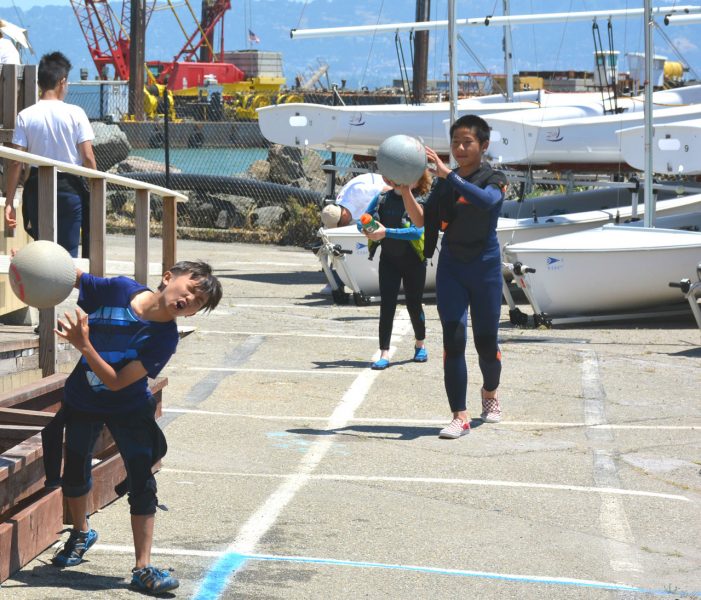 Kids playing with balls