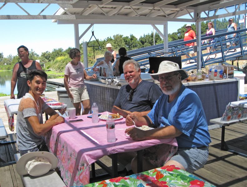 BBQ on dock float