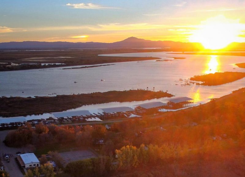 aerial view of Delta Bay