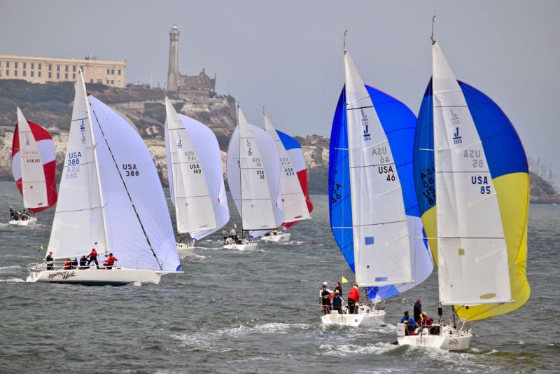 J/105s in front of Alcatraz