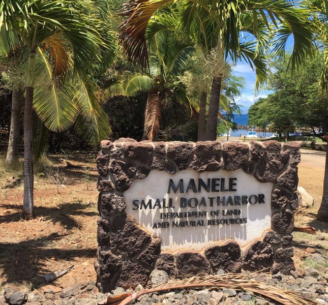 Manele Harbor sign