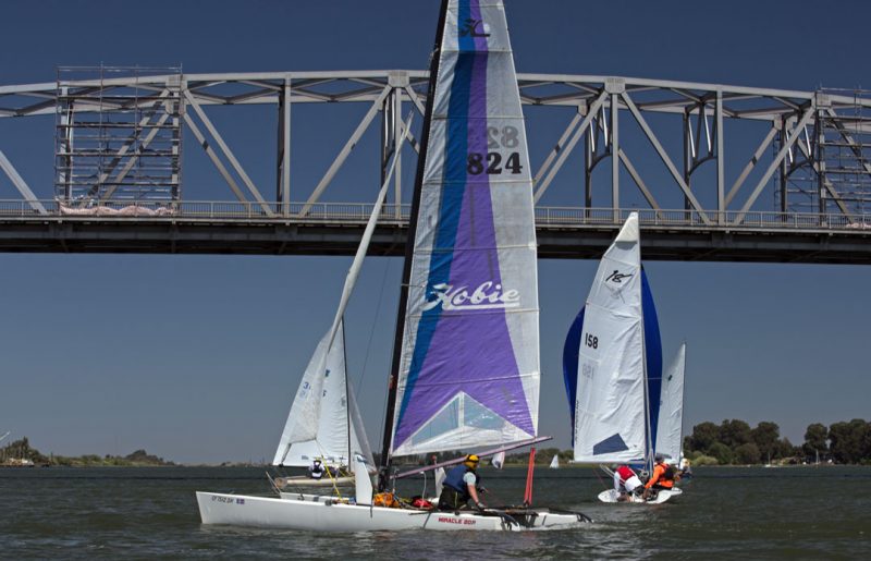 Dinghies at the bridge