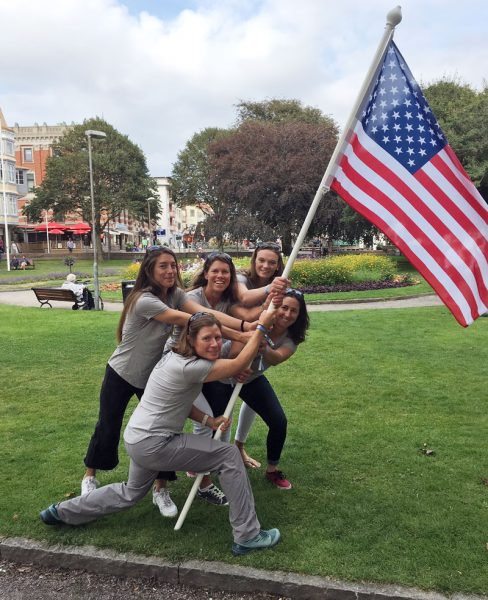 Planting the US flag