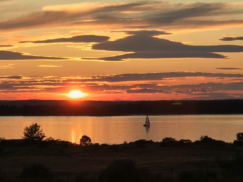 Maine sailing sunset