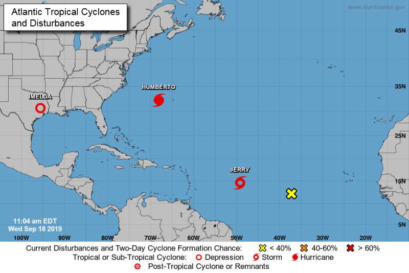 Atlantic hurricane chart