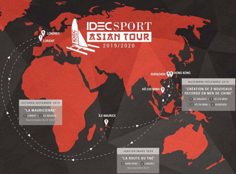 Tour of Asia map