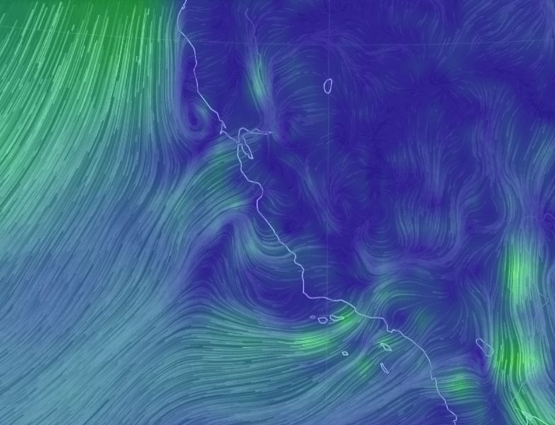 Wind on the California coast