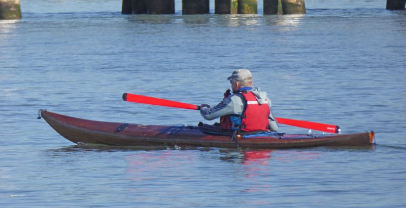 Ants Uiga in a kayak