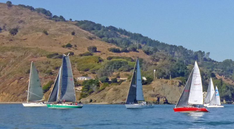 Boats adrift at Angel Island