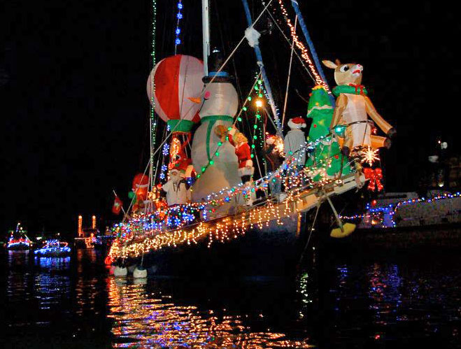 Lighted sailboat