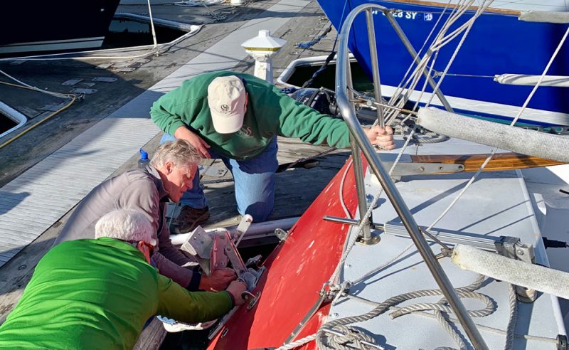 Three guys, one rudder