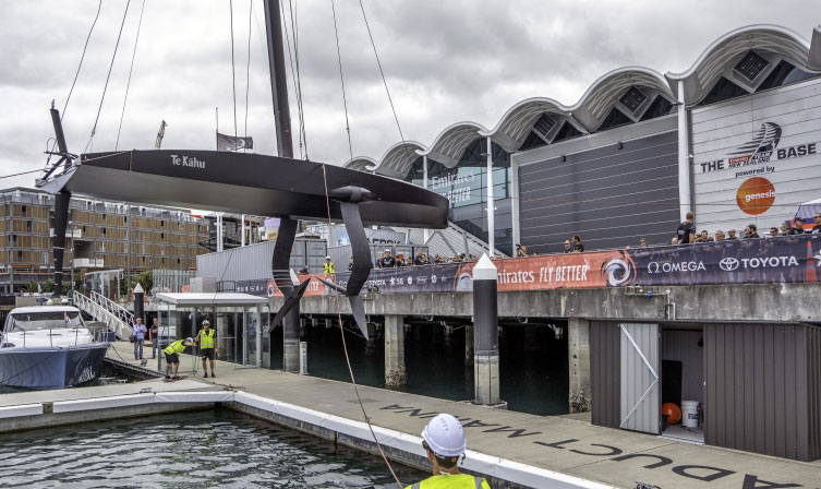 Te Kahu on the crane