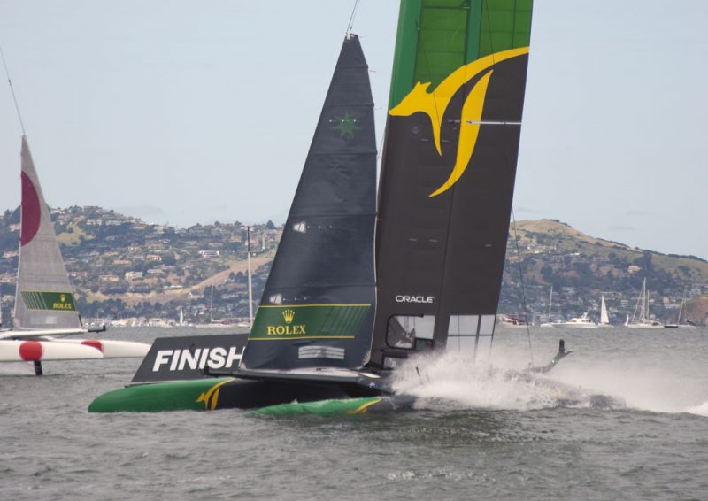 Australia at the finish mark