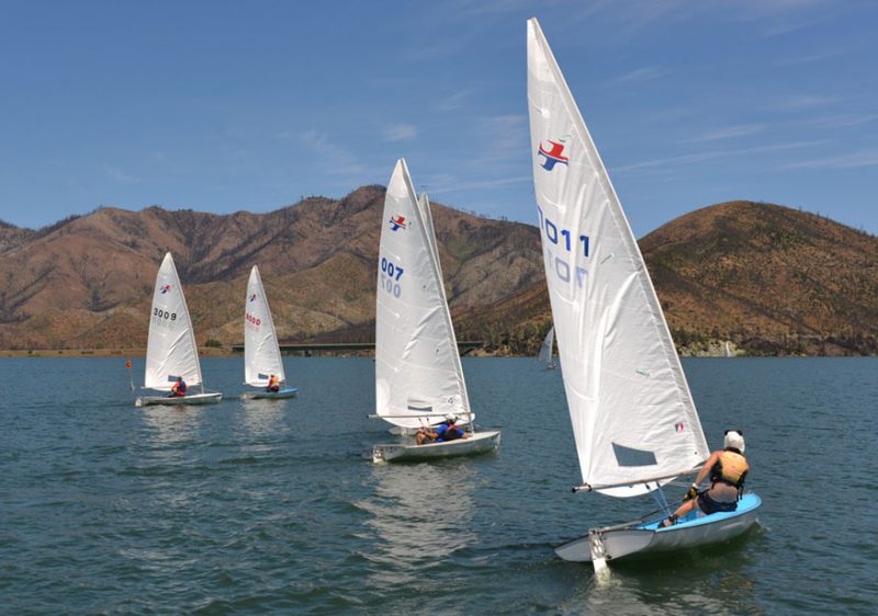 Banshees sailing on the lake