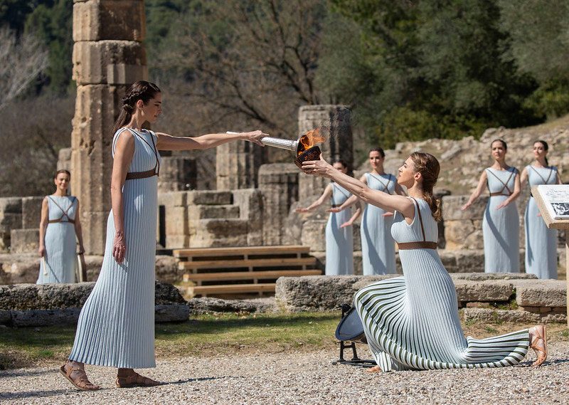 Lighting of the Olympic torch