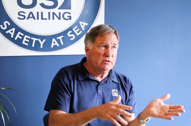 Chuck Hawley lecturing at the US Sailing Safety at Sea Seminar