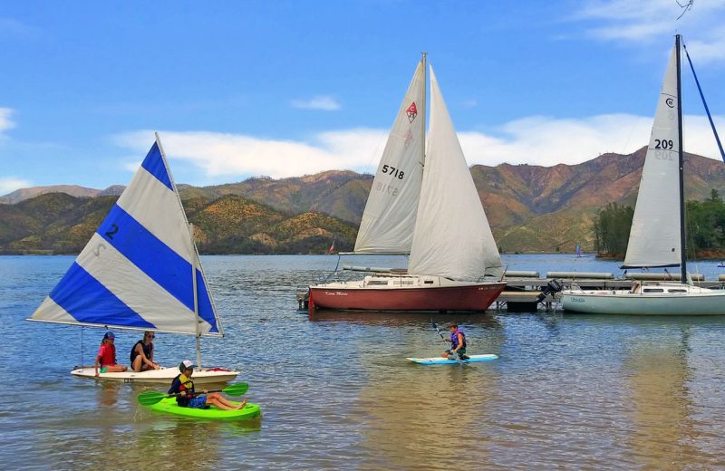 sailboats and watercraft on Whiskeytown lake