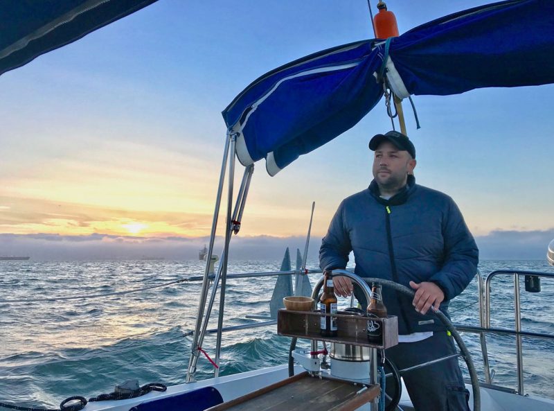 Doug at the helm