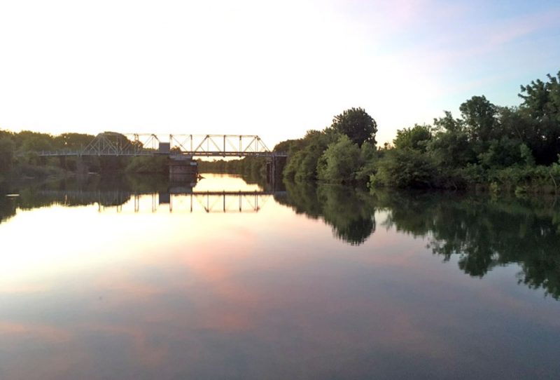 Delta bridge at sunrise