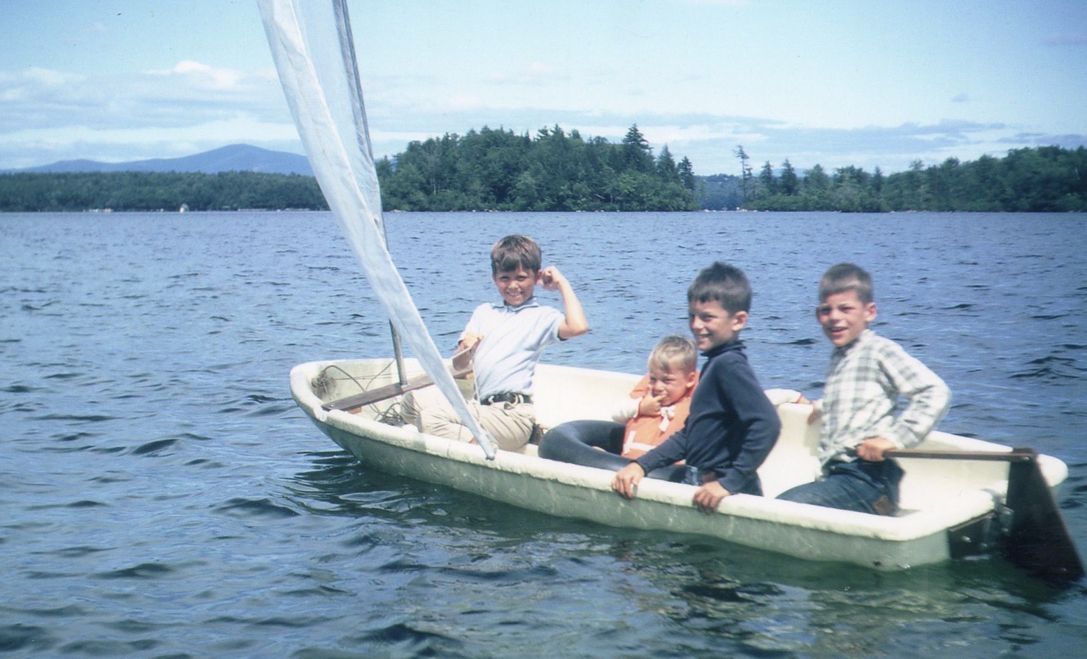 Young John and brothers aboard the Sea Snark