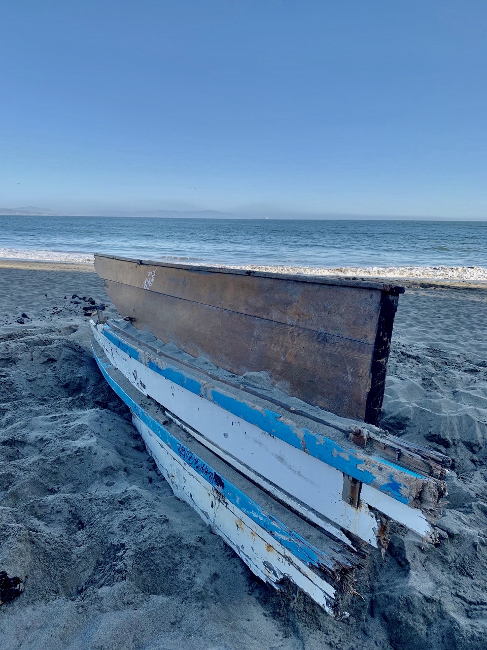 Section of hull found on the beach.