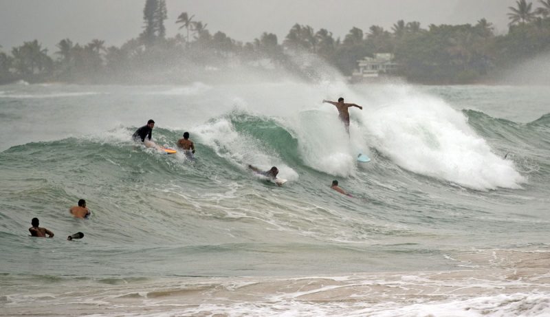 Surfing Hurricane Douglas