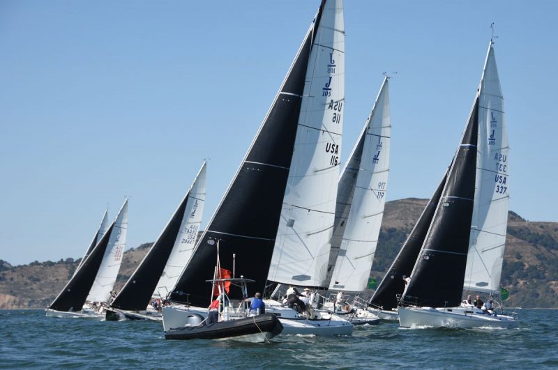 J/105 start on San Francisco Bay