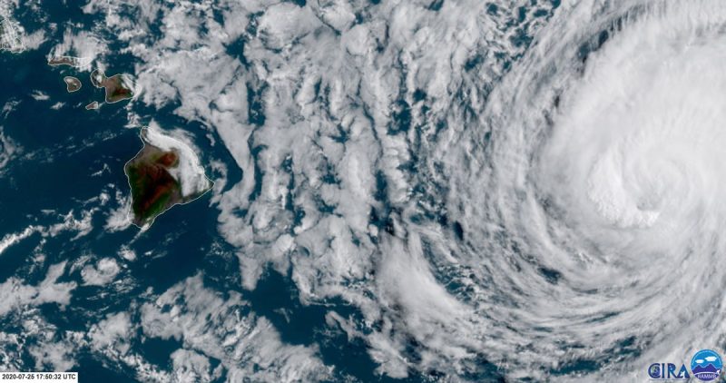 satellite image of hurricane douglas