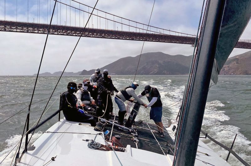 Crew with Golden Gate Bridge in background