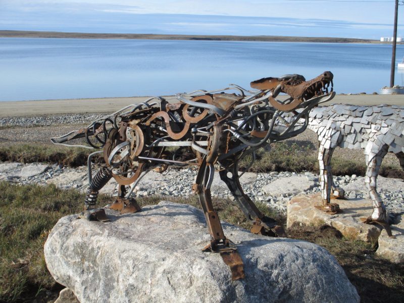 Cambridge Bay Wolf made from bricolage