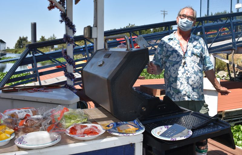 Edward at the BBQ grill