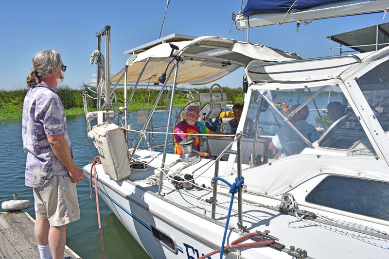 Flibbertigibbet on the dock